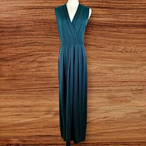 Peruvian Connection Adriatico Blue Pima Cotton Sleeveless Maxi Knit Dress M NWT